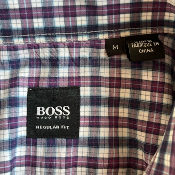 Boss by Hugo Boss blue/purple plaid regular fit button down shirt - Picture 5 of 8